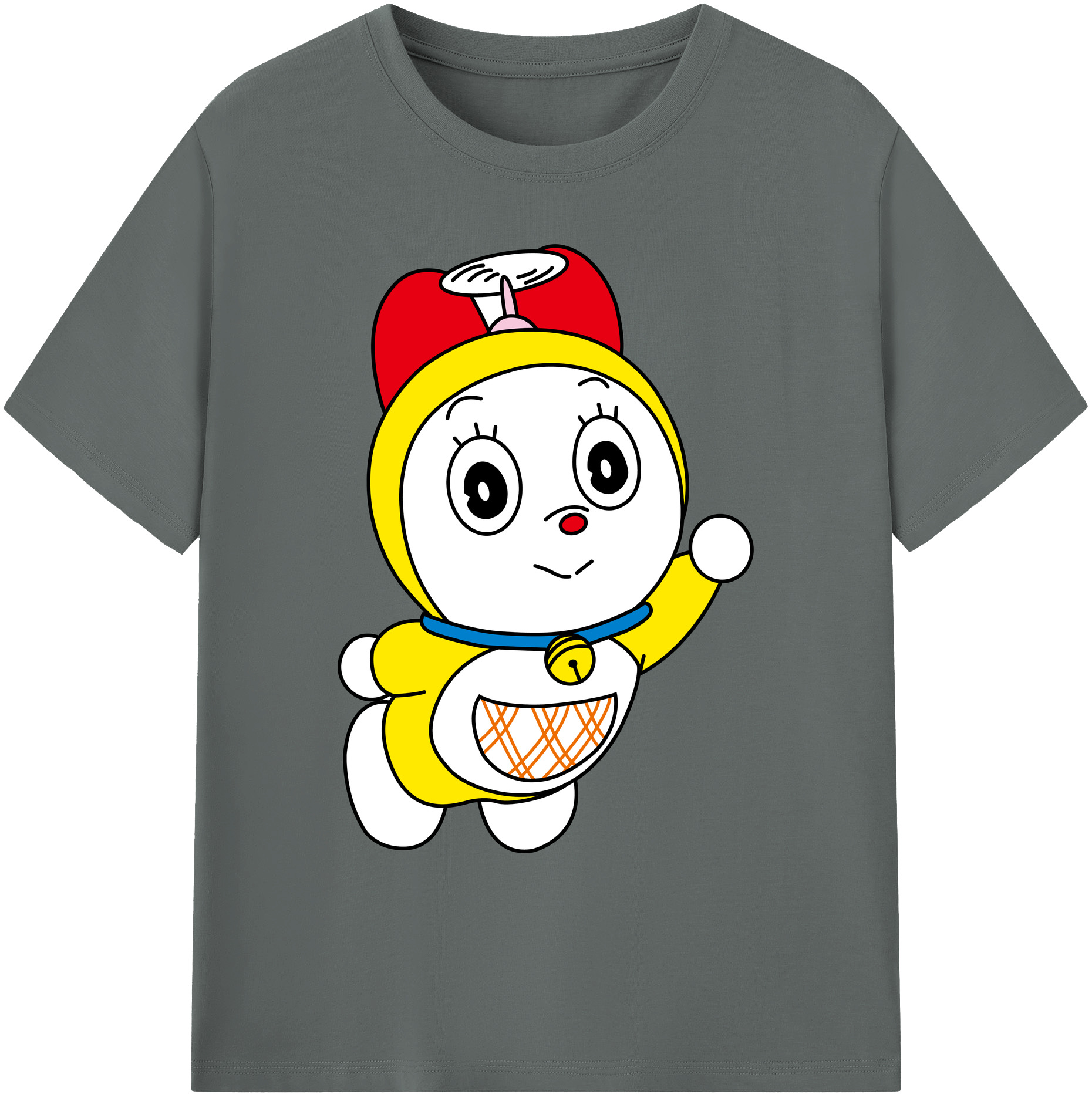（画像用） ドラえもん ドラミ Doraemon Dorami 綿100％ メンズ半袖Tシャツ｜肌触りやわらか＆通気性